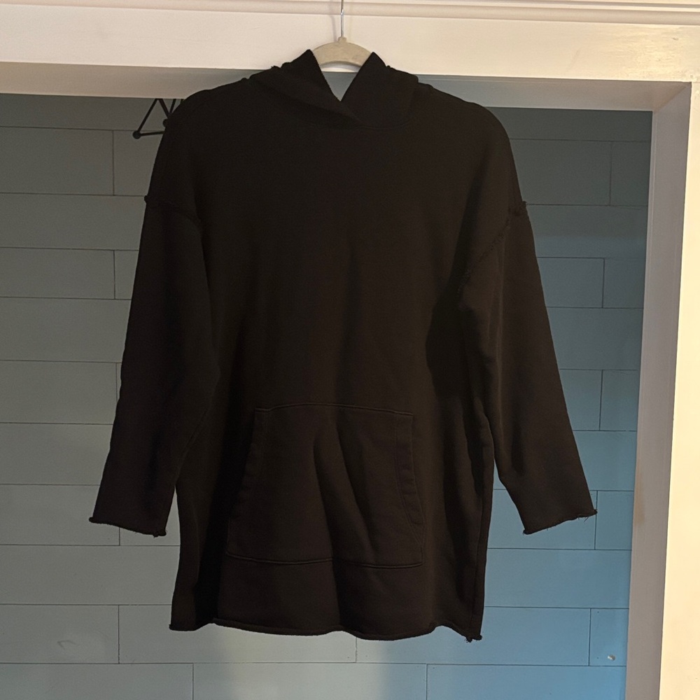 Eileen Fisher Black Tunic Hoodie‎